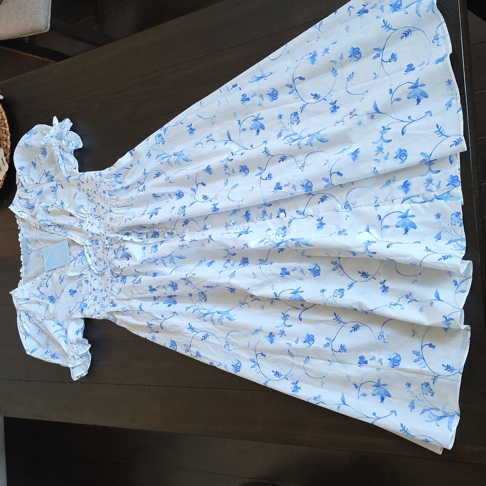 NWT Hill House Sabrina Nap Dress in Blue Botanical Coquette Cottage, Size S - Picture 11 of 13